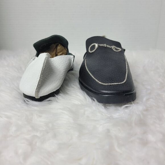 U-Dot By Takumi Inomata Womens Loafers Size 6 Black And White Soft Cow Leather - Picture 7 of 10
